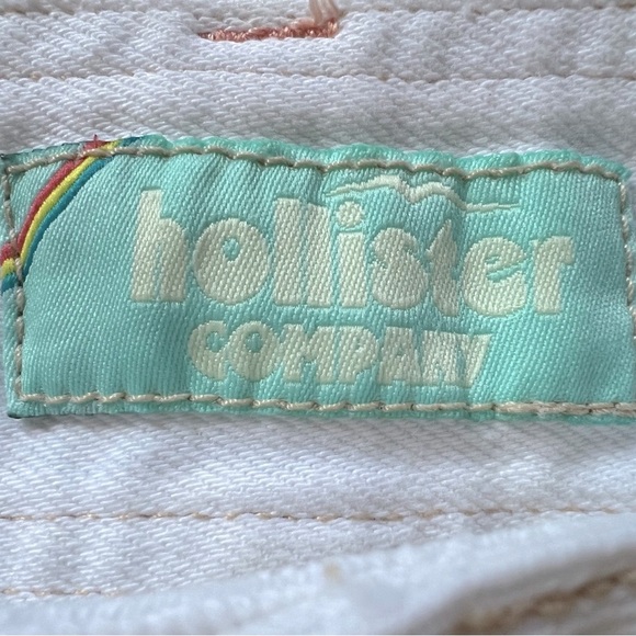 Vintage y2k HCO hollister low rise flare jeans in white. Size 7. - Picture 8 of 12